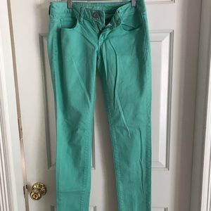 American Eagle Teal Jeans size 2